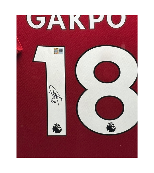 Cody Gakpo Liverpool 22/23 ingelijst thuis shirt
