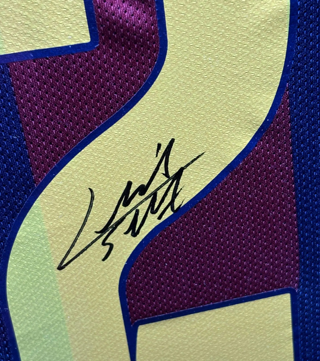 Tres Amigos FC Barcelona 14/15 ingelijst thuis shirt