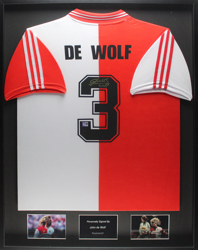 John de Wolf Feyenoord ingelijst 94/95 thuis shirt (Beschadigd A)