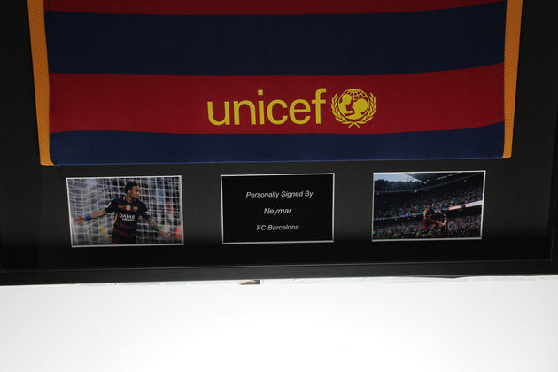 Neymar FC Barcelona 15/16 Ingelijst Thuis Shirt