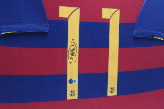 Neymar FC Barcelona 15/16 Ingelijst Thuis Shirt