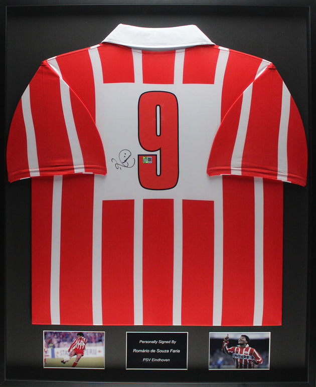 Romario PSV Eindhoven 90/92 Ingelijst Thuis Shirt