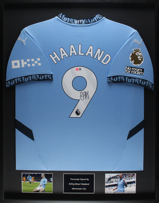 Erling Braut Haaland Manchester City 24/25 inramad hemmatröja