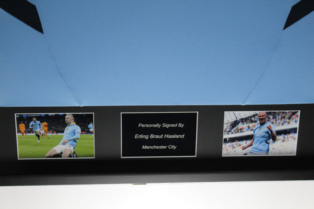 Maillot domicile encadré 24/25 d’Erling Braut Haaland - Manchester City