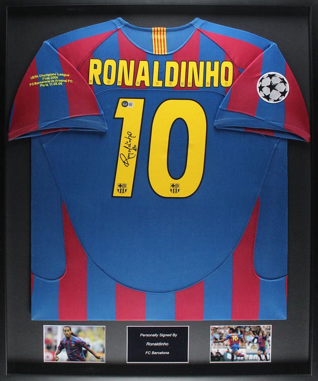 Ronaldinho FC Barcelona 05/06 ingelijst thuis shirt