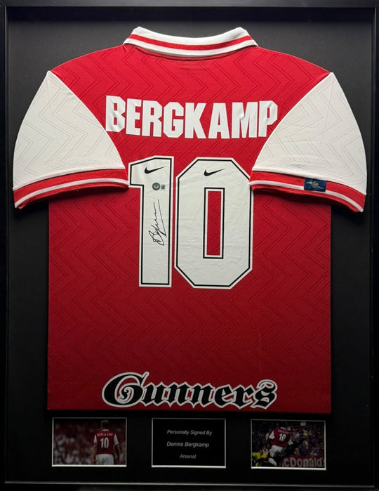 Dennis Bergkamp Arsenal 96/98 ingelijst thuis shirt
